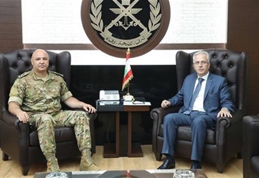 قائد الجيش استقبل رعد ومدير عام الدفاع المدني