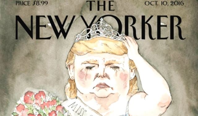 بالصورة.. دونالد ترامب ملكة جمال على غلاف "نيويوركر"