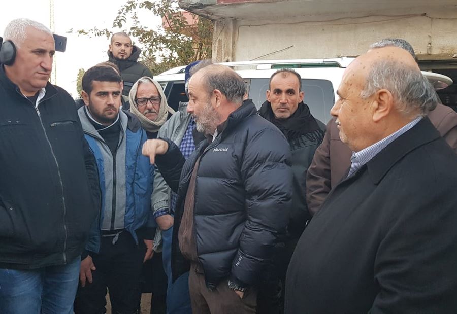 الصراف جال عند ضفة مجرى النهر الكبير متفقدا أضرار العاصفة