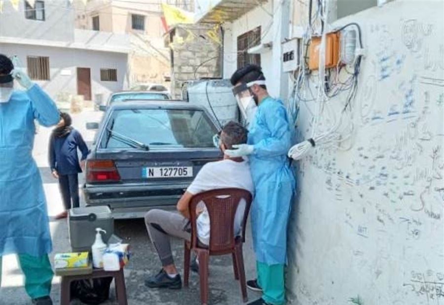 "كورونا".. للمرة الأولى فريق طبي في إحدى المخيمات 