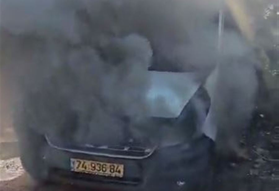 بالفيديو: احتراق مركبة للمستوطنين جراء سقوط صاروخ 