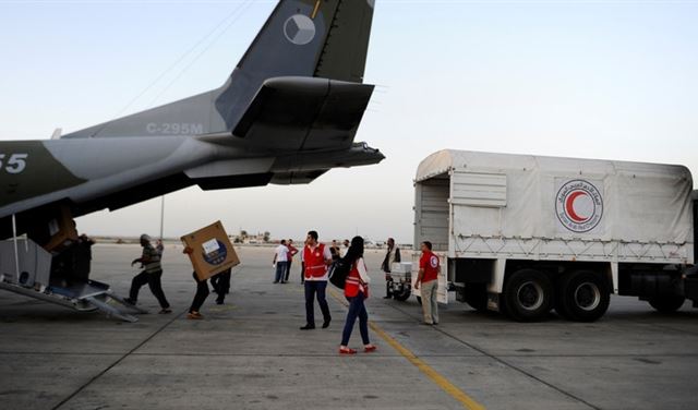  وصول قافلة إنسانية واحدة إلى سوريا منذ بداية العام