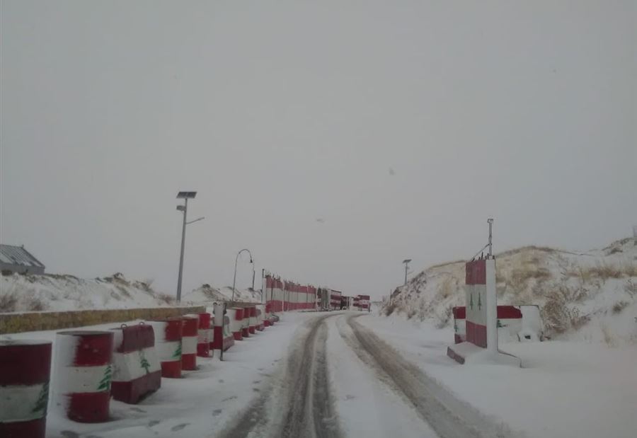 بالصور: حال الطريق  إلى مراكز التزلج في كفردبيان