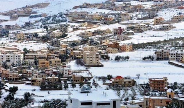 ثلوج في معظم بلدات قضاء بنت جبيل