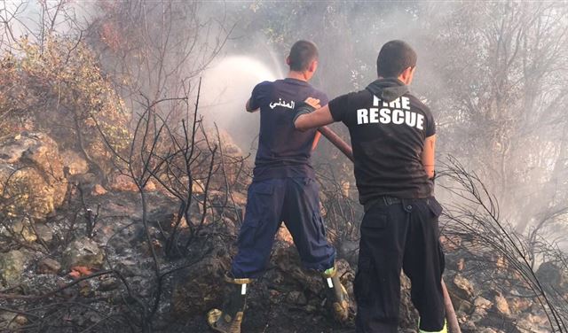 بالصورة.. حريق كبير في حرج بانطلياس 