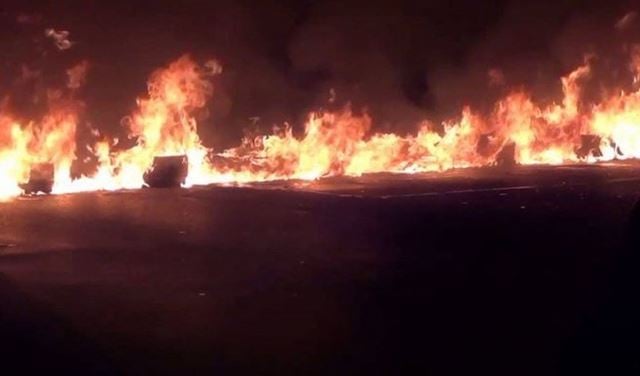 قطع الطريق في بعلبك احتجاجًا على انقطاع الكهرباء