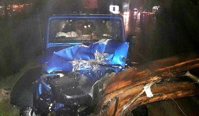 بالصورة.. جريحان في حادث سير في بلونة