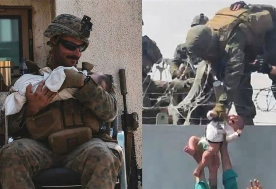 رضيعٌ أفغاني هز العالم بصورته من مطار كابل