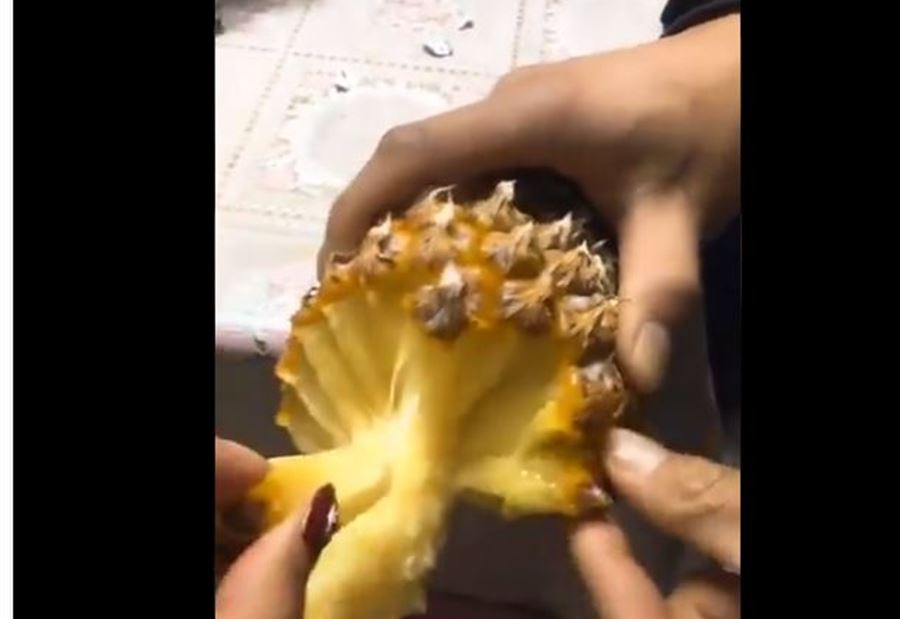 بالفيديو: الطريقة الصحيحة لتناول الأناناس!