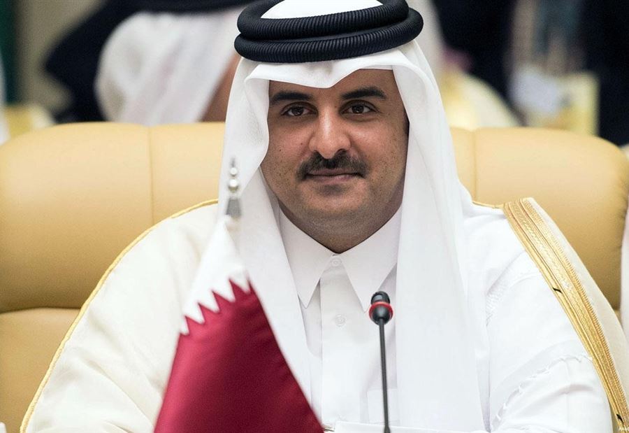 برقية من أمير قطر للحريري 
