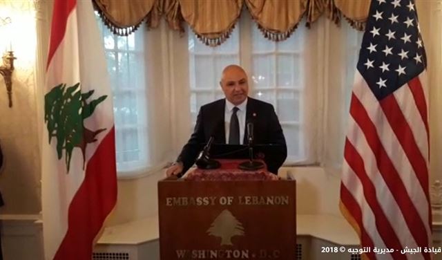 قائد الجيش من واشنطن: الجيش شبكة أمان للبنان واللبنانيين