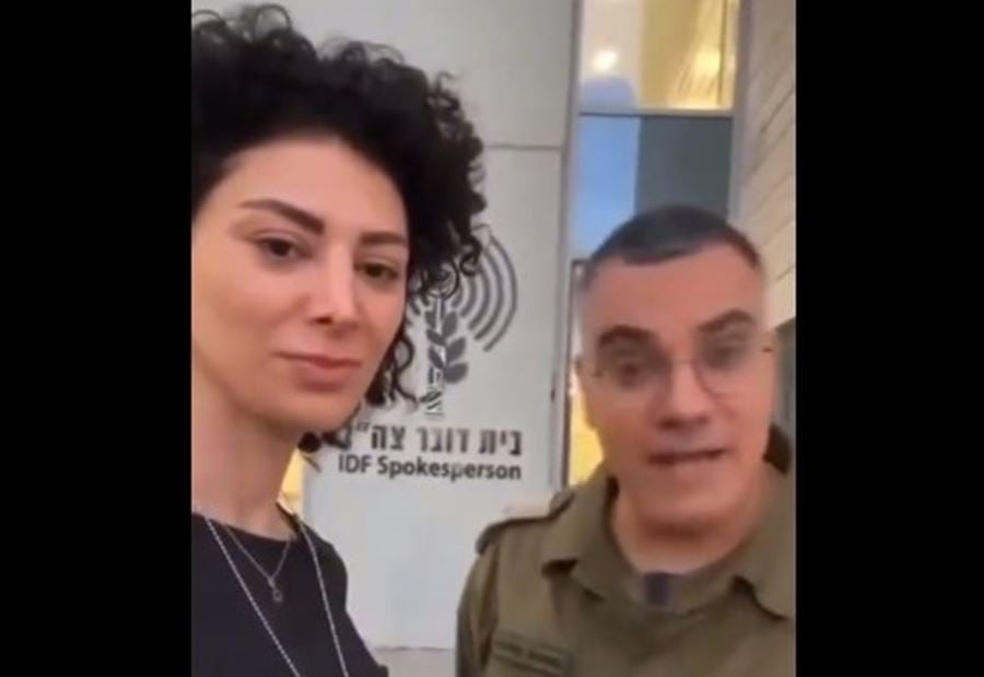 ناشطة بثورة 17 تشرين برفقة أدرعي في تل أبيب؟! (فيديو)