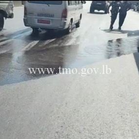 قطع السير على اوتوستراد الصياد  قطع السير على اوتوستراد الصياد