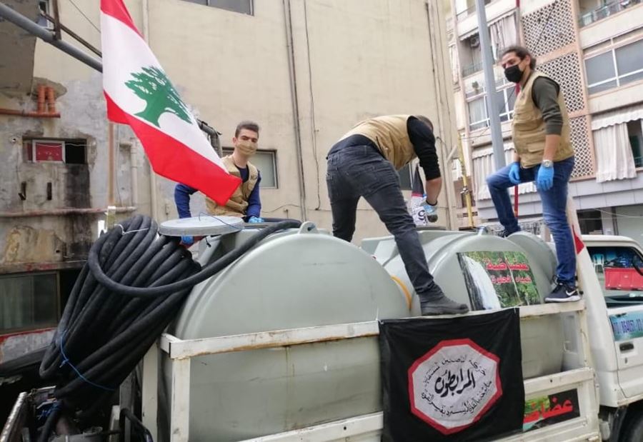 حملةُ تعقيمٍ لـ"المرابطون" في بيروت 