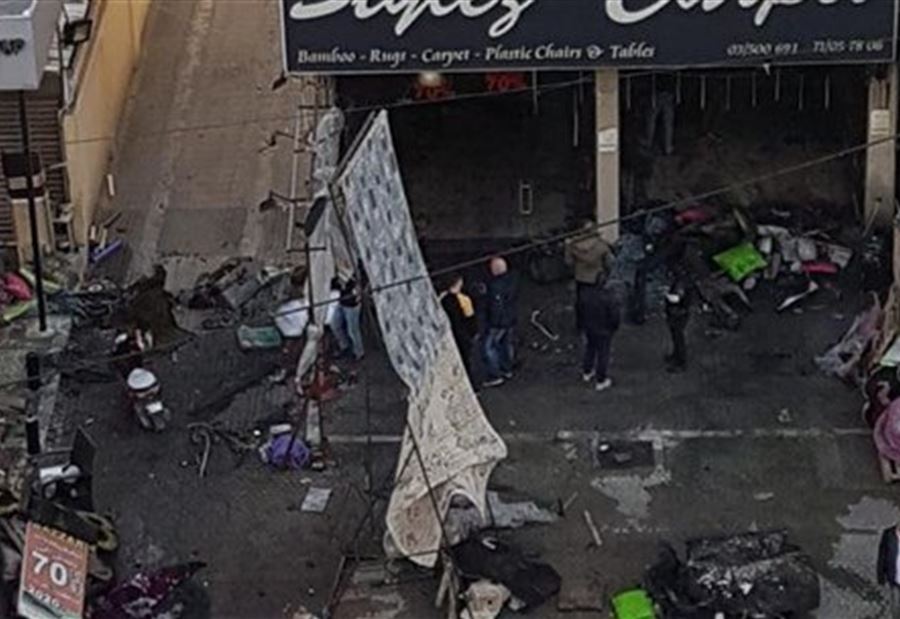 حريق في متجر في طرابلس