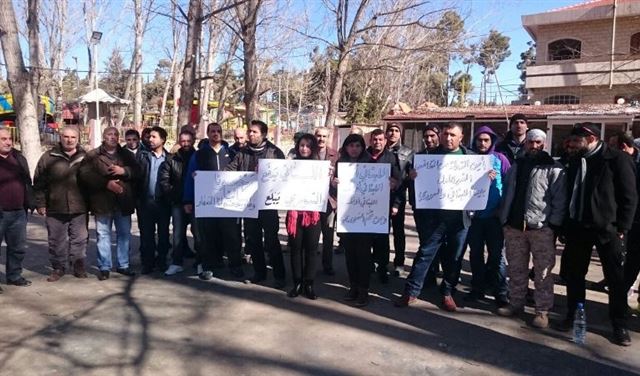 اعتصام عمالي في بعلبك احتجاجا على المنافسة السورية   اعتصام عمالي في بعلبك احتجاجا على المنافسة السورية