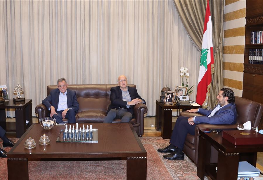 الحريري يجتمع برؤساء الحكومات السابقين
