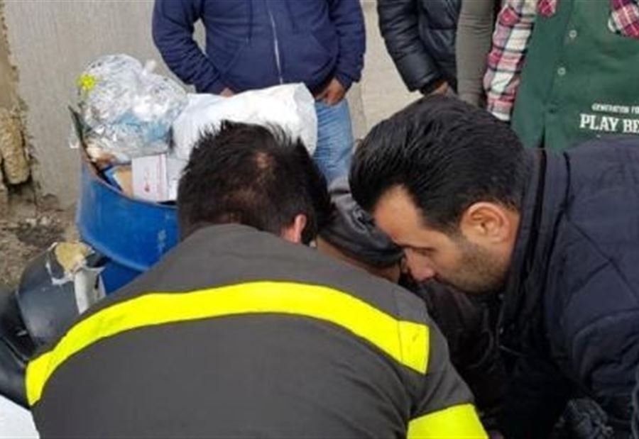 بالصور: جريحان اثر حادث سير في البرج الشمالي