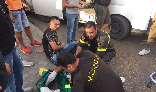 بالصورة.. جريح اثر حادث سير في الكولا