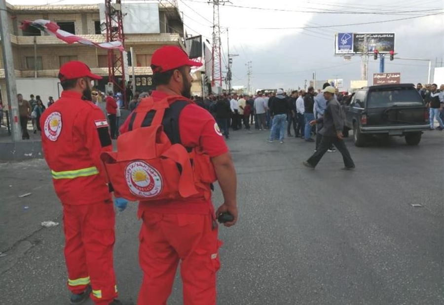 قطع الطريق الدولية عند مفرق المرج برالياس