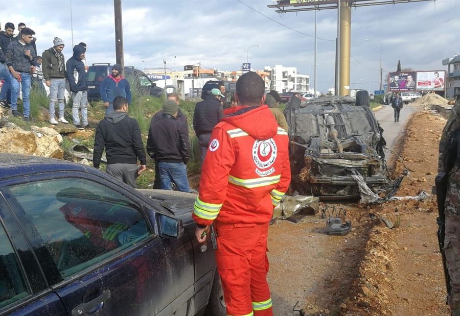 بالصورة: إصابة نجل وزير بعد انقلاب سيّارته بالصورة: إصابة نجل وزير بعد انقلاب سيّارته