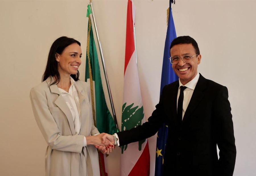 حرفوش يبدأ جولته الأوروبية… ويلتقي النائبة الايطالية اليسيا امبروزا