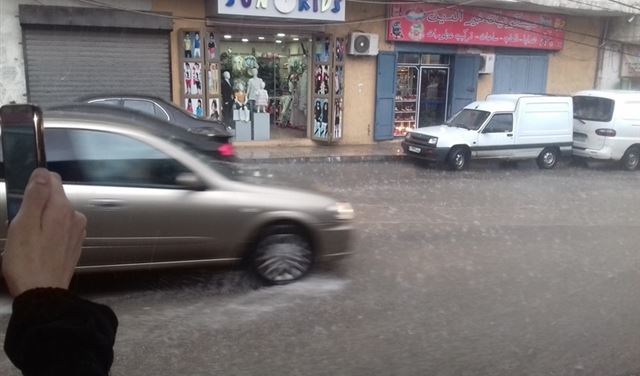أمطار غزيرة مصحوبة بحبات من البرد في الهرمل