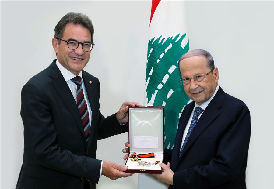 السفير الألماني في بعبدا السفير الألماني في بعبدا