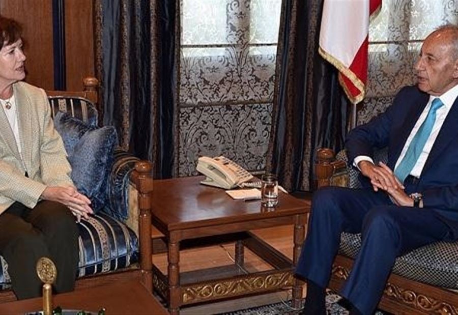 بري للسفيرة الأميركية: الموقف موحد حول ترسيم الحدود البحرية بري للسفيرة الأميركية: الموقف موحد حول ترسيم الحدود البحرية