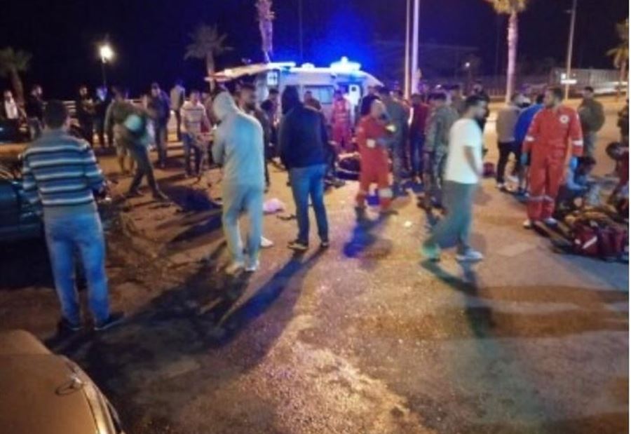 9 جرحى عسكريين بحادث سير في صيدا 