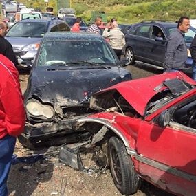 بالصورة: 5 جرحى في حادث سير مروع 