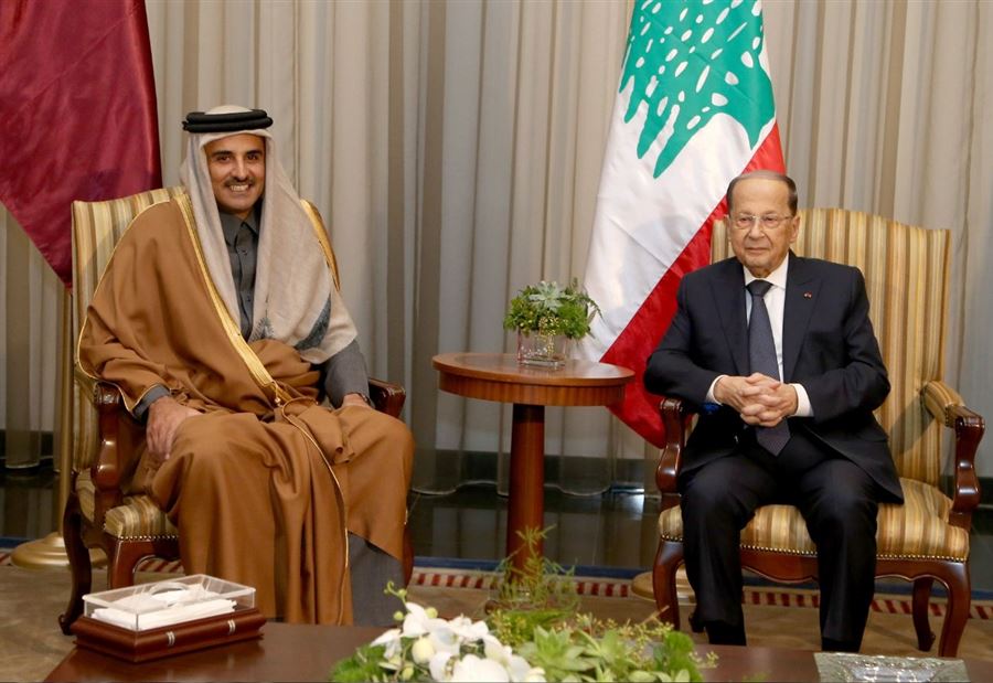 أمير قطر يغادر لبنان 