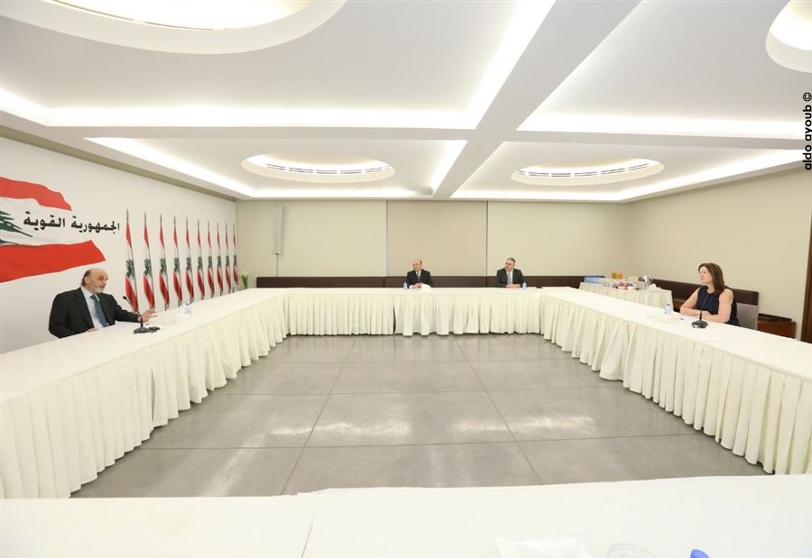 بالصور: السفيرة الأميركية في "ضيافة" جعجع