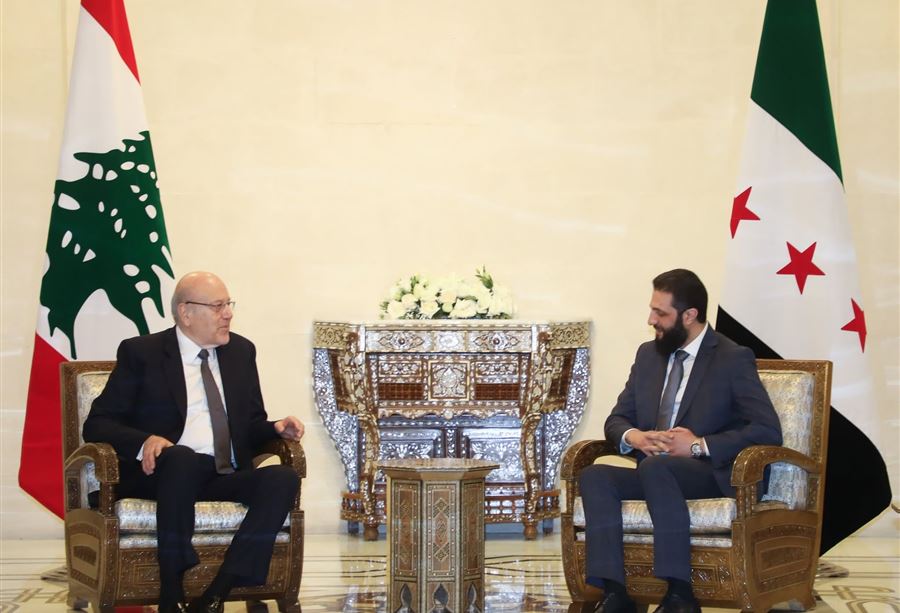 بالصور: لقاءٌ بين ميقاتي والشرع