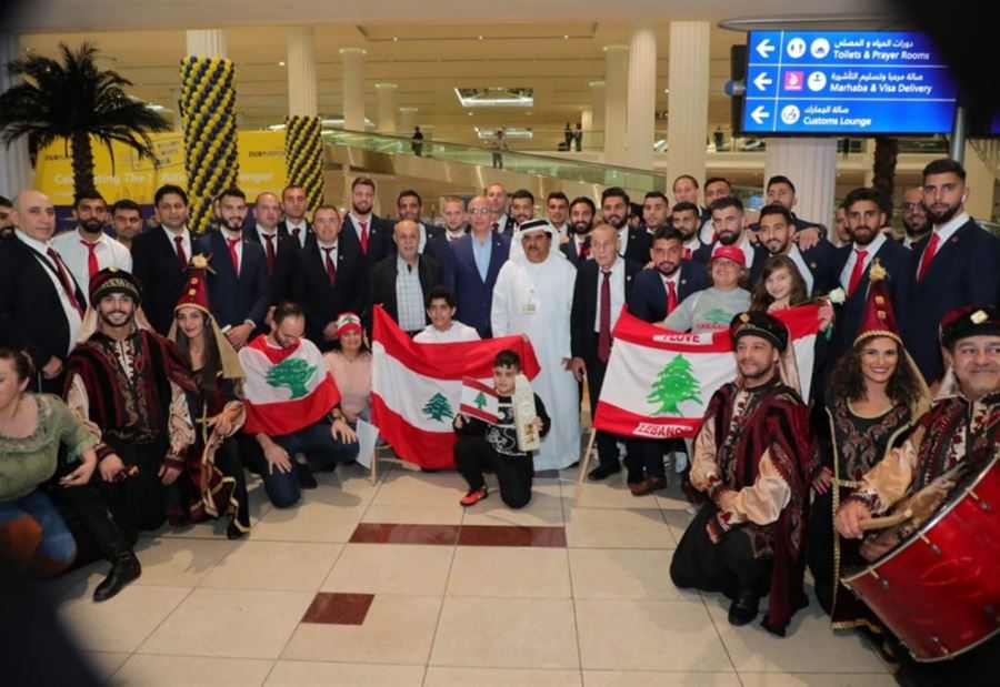 بالفيديو والصور.. استقبال رائع لمنتخب الارز في الامارات