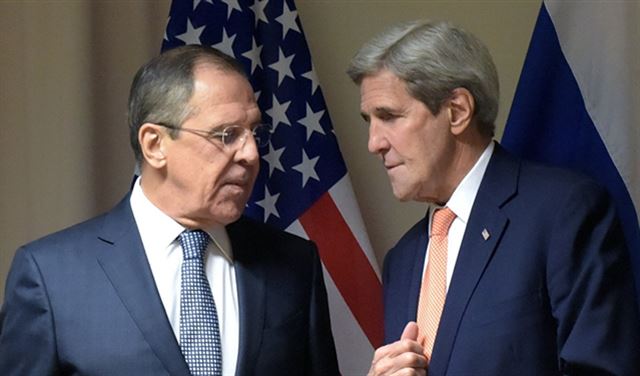 لافروف وكيري يبحثان الأزمة السورية بجنيف غدا