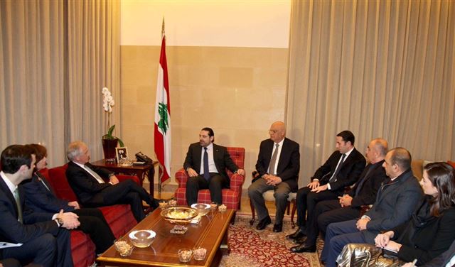 الحريري عرض المستجدات مع كوركر