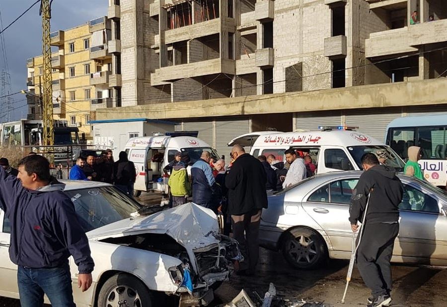 بالصورة: جريحان بحادث سير في أبي سمراء - طرابلس 