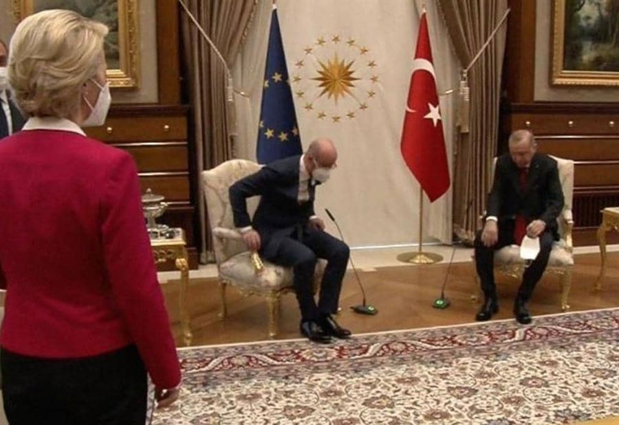 بقصر أردوغان... موقف محرج لمسؤولة أوروبية