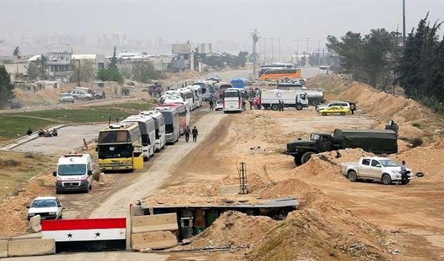 الدفعة الخامسة من المسلحين تغادر الغوطة الشرقية