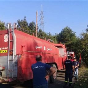 بالصورة: إخماد حريق في المرادية التهم أشجار صنوبر وأعشابا