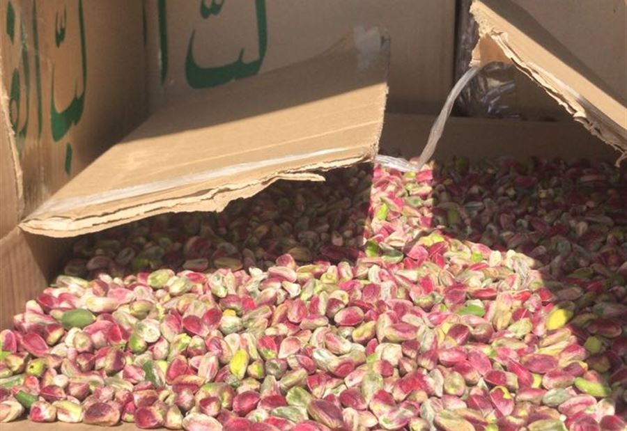 ضبط 2 طن من الفستق الحلبي المهرب