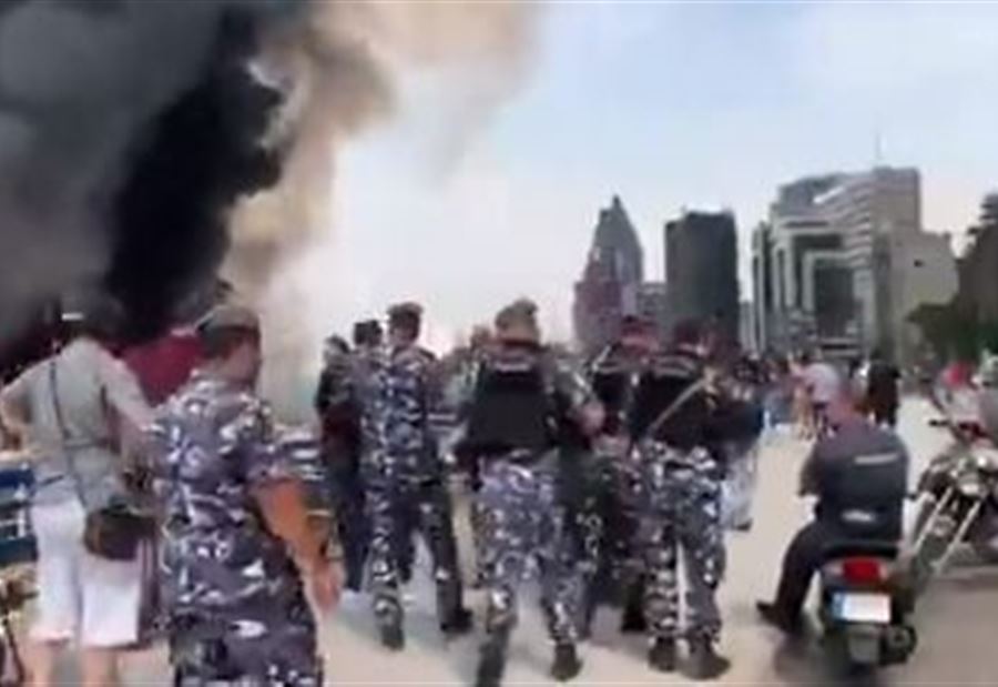  بالفيديو: قوى الأمن تُبعد الفضوليين