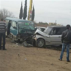 جريحان في حادث سير في بعلبك