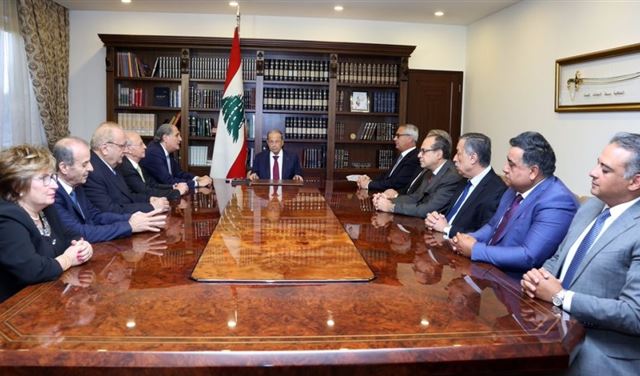 عون استقبل مجلس القضاء الاعلى