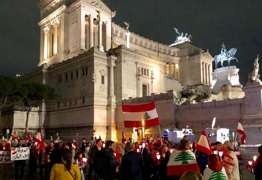 مسيرة شموع في روما دعماً للبنان