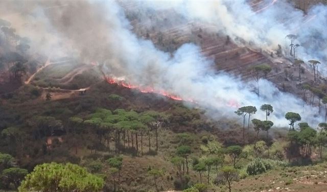 حريق في دير الحرف والأهالي يناشدون