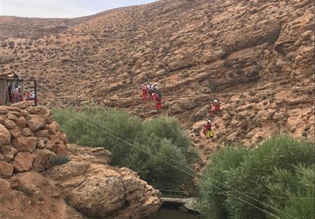 تدريب لفرق البحث والانقاذ في الصليب الأحمر في العاصي