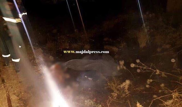 بالصور: جثة مشتعلة في مجدل عنجر