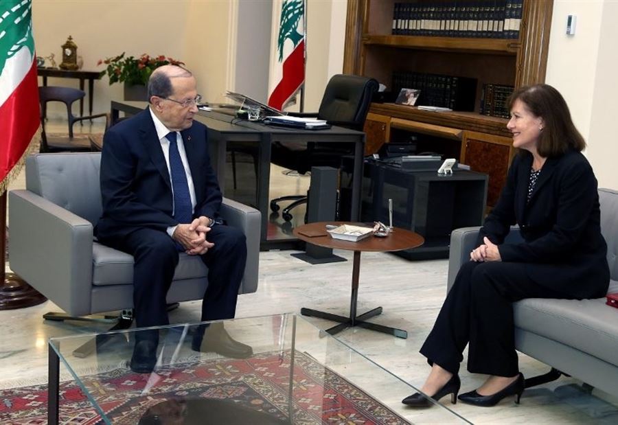 عون عرض التطورات مع السفيرة الاميركية عون عرض التطورات مع السفيرة الاميركية